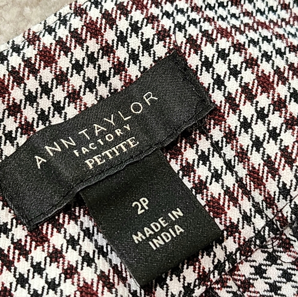 Ann Taylor 2P Gingham Ankle Pants EUC - Picture 2 of 9
